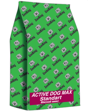 КОРМ ДЛЯ СОБАК ZOORING ACTIVE DOG MAX STANDART МЯСНОЙ МИКС И РИС