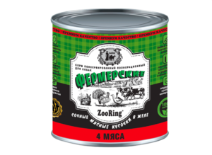 КОРМ ДЛЯ СОБАК «ФЕРМЕРСКИЕ» КОНСЕРВЫ ZOORING 4 МЯСА