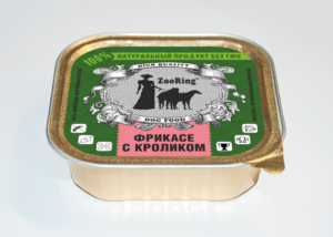 КОРМ ДЛЯ СОБАК ZOORING: ПАШТЕТ ФРИКАСЕ С КРОЛИКОМ