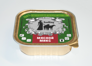 КОРМ ДЛЯ СОБАК ZOORING: ПАШТЕТ МЯСНОЙ МИКС