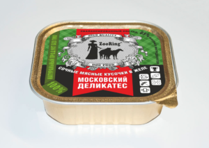КОРМ ДЛЯ СОБАК ZOORING: КУСОЧКИ В ЖЕЛЕ МОСКОВСКИЙ ДЕЛИКАТЕС